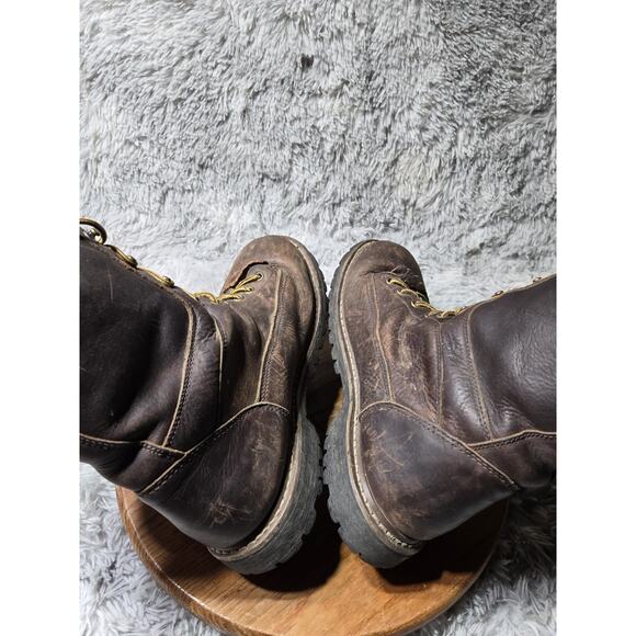 Mens Size 13M Waterproof Oil Resistant GEORGIA BOOT Work Boot Brown Lace Up - Picture 5 of 11